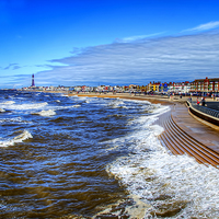 Buy canvas prints of Blackpool Beach by Valerie Paterson