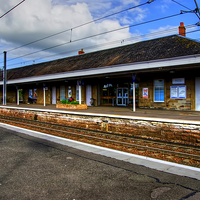 Buy canvas prints of Kilwinning Train Station by Valerie Paterson