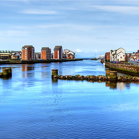 Buy canvas prints of The Mouth Of River Ayr by Valerie Paterson