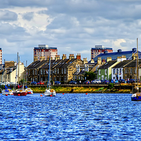 Buy canvas prints of Irvine Harbour View by Valerie Paterson