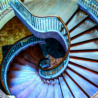 Buy canvas prints of Swirl Staircase by Valerie Paterson