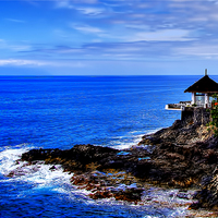 Buy canvas prints of Cliff Edge Restaurant by Valerie Paterson