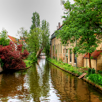 Buy canvas prints of Brugge Canal by Valerie Paterson