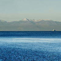 Buy canvas prints of Snow Topped Arran by Valerie Paterson