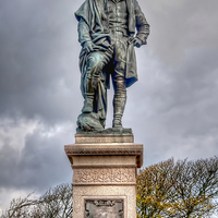 Buy canvas prints of Rabbie Burns Statue by Valerie Paterson