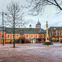 Buy canvas prints of Carlisle Main Square by Valerie Paterson