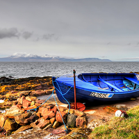 Buy canvas prints of From Portencross to Arran by Valerie Paterson