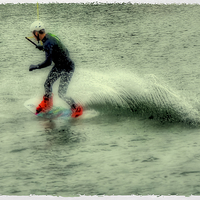 Buy canvas prints of Wakeboarder by Valerie Paterson