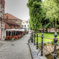 Buy canvas prints of Brugge Street by Valerie Paterson