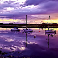 Buy canvas prints of  Purple Sunset by Valerie Paterson