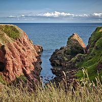 Buy canvas prints of Rocky Cliffs of Arbroath  by Valerie Paterson