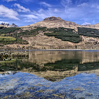 Buy canvas prints of Loch Long Reflection by Valerie Paterson