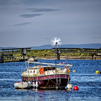 Buy canvas prints of Boat on the Harbour  by Valerie Paterson