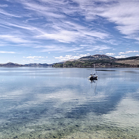 Buy canvas prints of Small Boat on the Loch  by Valerie Paterson