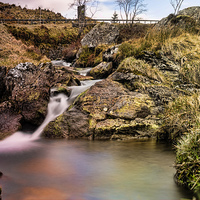 Buy canvas prints of Waterfall at Glen Kinglas  by Valerie Paterson