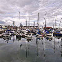 Buy canvas prints of Boats on Arbroath Harbour by Valerie Paterson