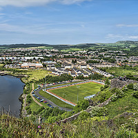 Buy canvas prints of Dumbarton Football Ground by Valerie Paterson