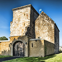Buy canvas prints of Johnstone Castle  by Valerie Paterson