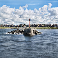 Buy canvas prints of Girvan Harbour Mouth by Valerie Paterson