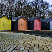 Buy canvas prints of Colourful Huts by Valerie Paterson