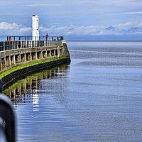 Buy canvas prints of Ayr Harbour Entrance by Valerie Paterson