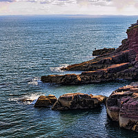 Buy canvas prints of Seaton Cliffs by Valerie Paterson