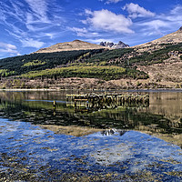 Buy canvas prints of Loch Long Reflection by Valerie Paterson