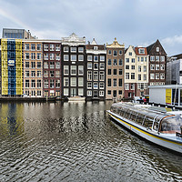 Buy canvas prints of Amsterdam Townhouses  by Valerie Paterson