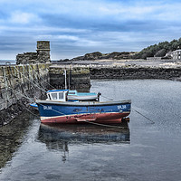 Buy canvas prints of Dunure Harbour by Valerie Paterson
