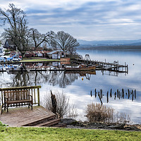 Buy canvas prints of Boat Yard Loch Lomond by Valerie Paterson