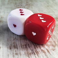 Buy canvas prints of Love Dice  by Valerie Paterson