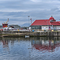Buy canvas prints of Oban Harbourside View by Valerie Paterson