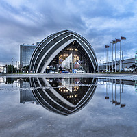 Buy canvas prints of Armadillo Reflection Glasgow by Valerie Paterson