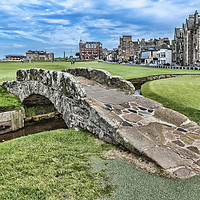 Buy canvas prints of Swilcan Bridge by Valerie Paterson