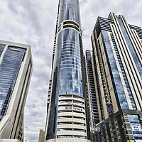 Buy canvas prints of Dubai Blue Tower by Valerie Paterson