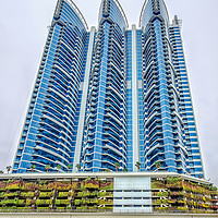 Buy canvas prints of Dubai Sky Scrapers by Valerie Paterson