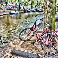 Buy canvas prints of Amsterdam Canal View by Valerie Paterson