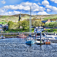 Buy canvas prints of Girvan Harbour by Valerie Paterson