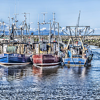 Buy canvas prints of Girvan Fishing Boats by Valerie Paterson