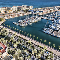 Buy canvas prints of Alicante Marina From Above by Valerie Paterson
