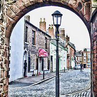 Buy canvas prints of An Arch View Carlisle by Valerie Paterson