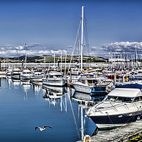 Buy canvas prints of Troon Marina by Valerie Paterson