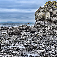 Buy canvas prints of Dunure Coast by Valerie Paterson