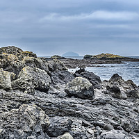 Buy canvas prints of Dunure and Ailsa Craig by Valerie Paterson