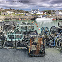 Buy canvas prints of Portpatrick Creel Lobster Pots by Valerie Paterson