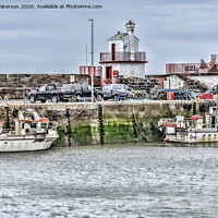 Buy canvas prints of Across Arbroath Harbour by Valerie Paterson