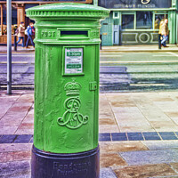 Buy canvas prints of Irish Post Box  by Valerie Paterson