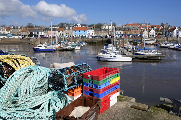 Anstruther Harbour Picture Board by Craig Brown
