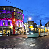 Buy canvas prints of Edinburgh Tram at dusk by Craig Brown