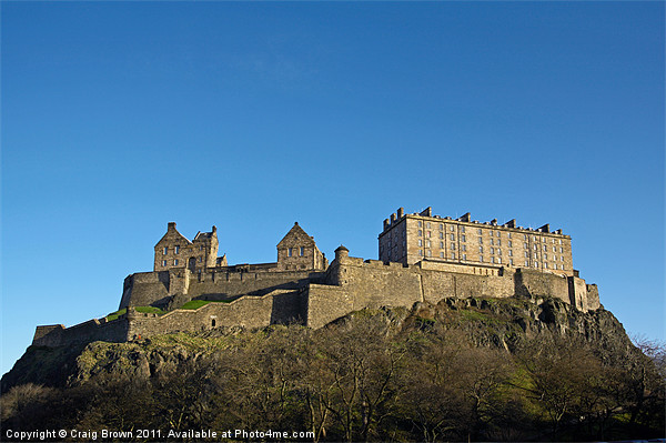 Edinburgh Castle Scotland Picture Board by Craig Brown